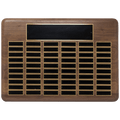Walnut 96 Plate Perpetual Plaque with Black Brass 22