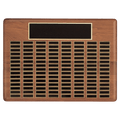 Walnut 144 Plate Perpetual Plaque with Black Brass 22