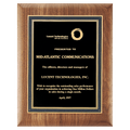 Walnut Plaque with Black/Gold Florentine Border Textured Black 2 8