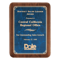 Walnut Plaque with Gold 8