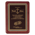 Rosewood Piano Finish Plaque with Black/Gold 8