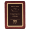 Rosewood Piano Finish Plaque with Black/Gold 3 8