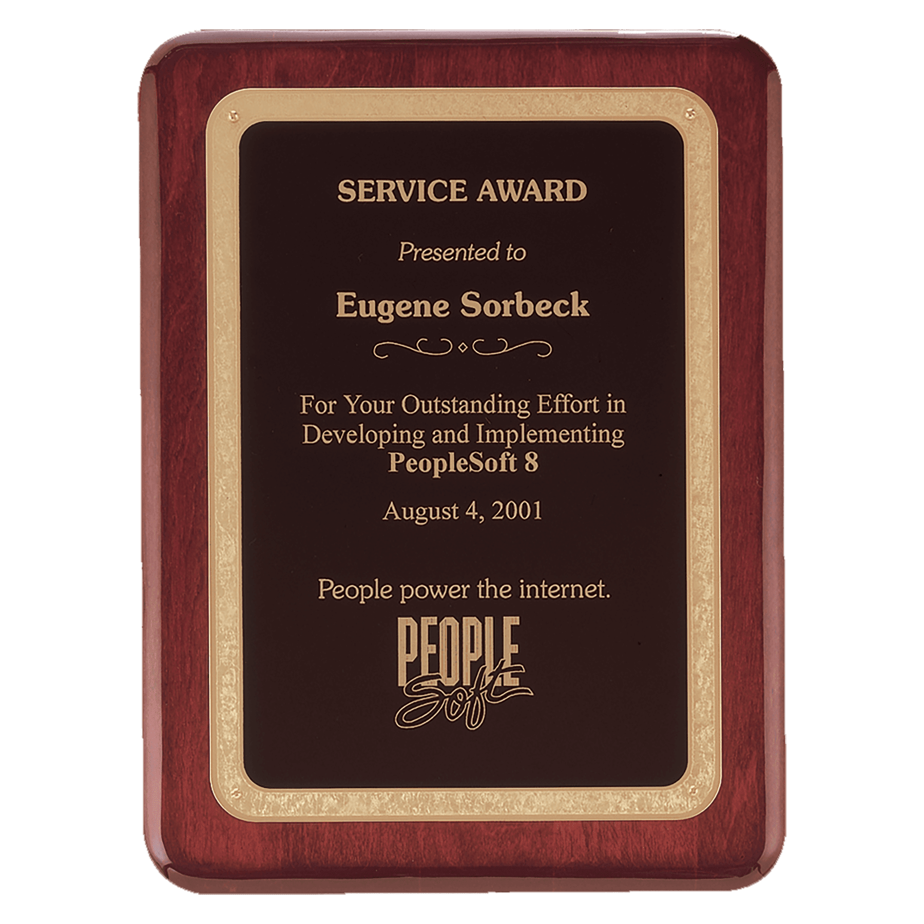 Rosewood Piano Finish Plaque with Black/Gold 3 9" x 12" Florentine Design LaserFX Plate