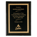 Black Piano Finish Plaque with Gold 7