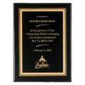 Black Piano Finish Plaque with Gold 9