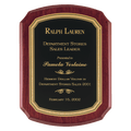 Rosewood Piano Finish Plaque with Black/Gold 9