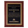 Rosewood Piano Finish Plaque with Gold Border Black 8