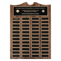 Walnut 48 Plate Perpetual Plaque with Black Brass 2 20