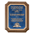 Walnut Piano Finish Plaque with Gold 2 7