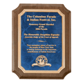 Walnut Piano Finish Plaque with Gold 2 8