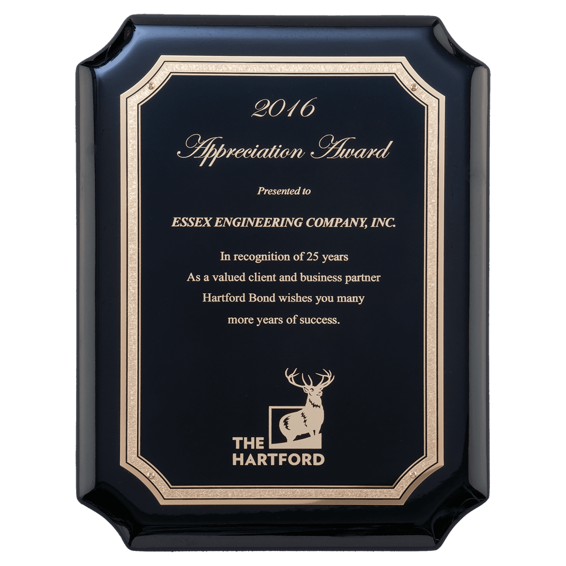 8" x 10 1/2" Black High Gloss Plaque with Black Gold Florentine Border LaserFX Plate