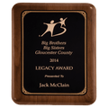 Walnut Plaque with Gold Border Black 7