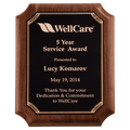 Walnut Plaque with Gold Border Black 8