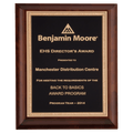Cherry Finish Plaque with Black Gold 2 7