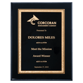 Black High Gloss Plaque with Black/Gold 8