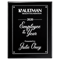 Black 8x10 High Gloss Plaque wtih Acrylic Engraving Plate