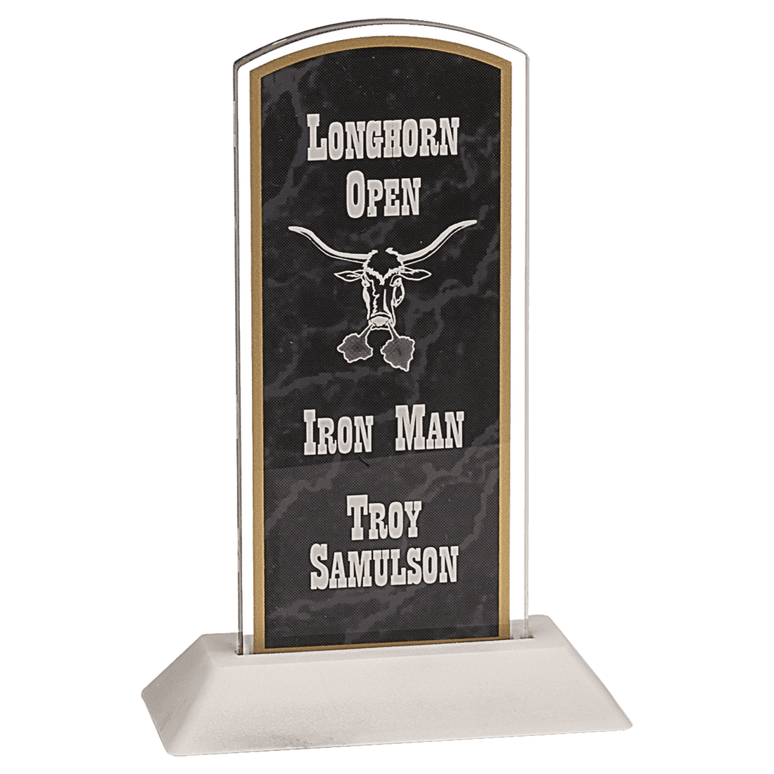 Black Small Marble Arch Acrylic with Base