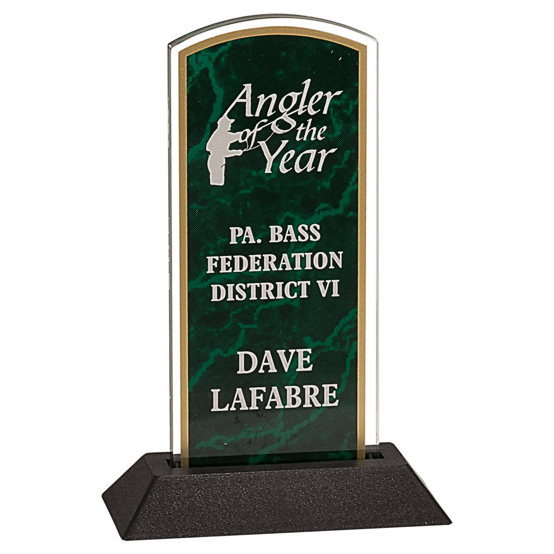 Green Small Marble Arch Acrylic with Base