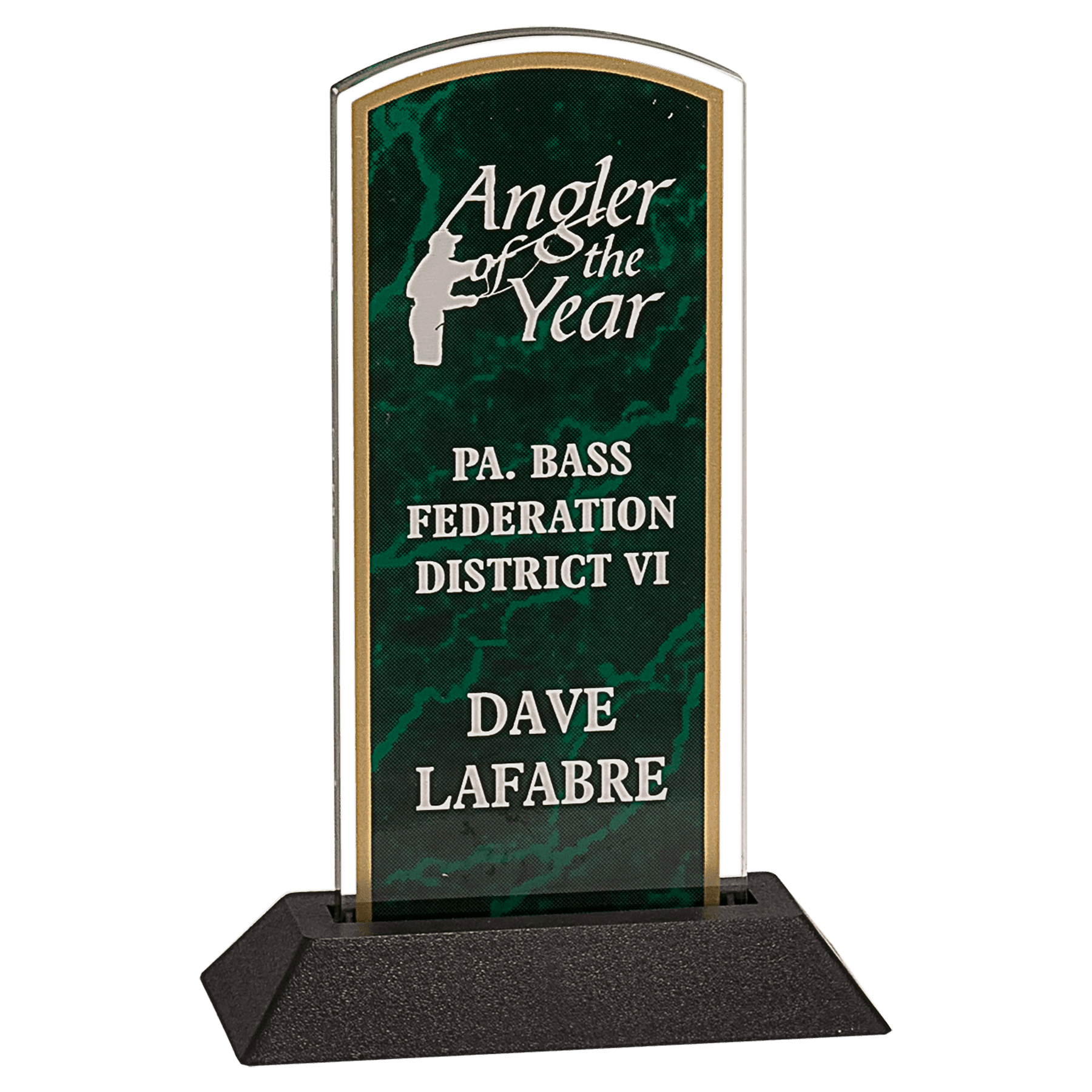 Green Large Marble Arch Acrylic with Base