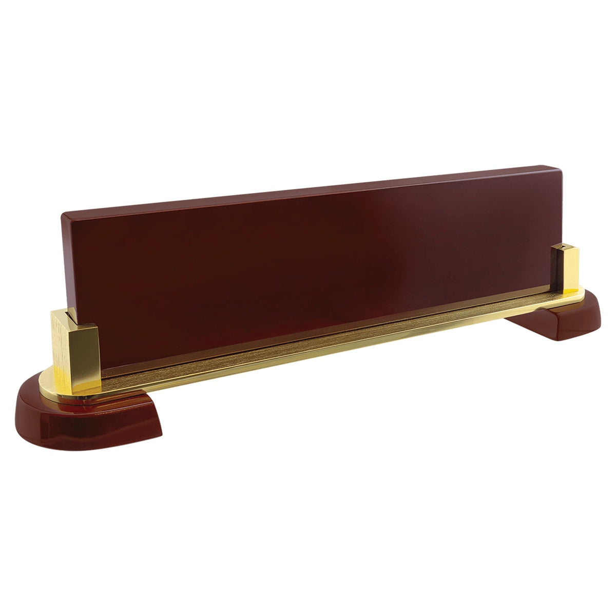 12 1/2" x 3 1/4" Rosewood Piano Finish and Metal Name Bar (NP10 Plate Sold Separately)