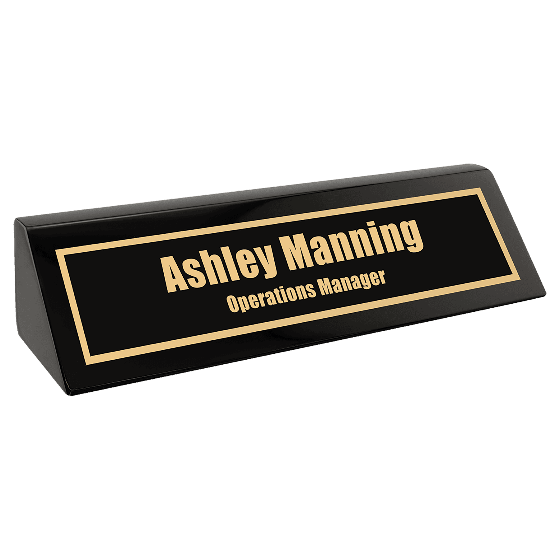 Black 8 1/2" Piano Finish Desk Wedge