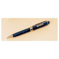 Blue Marble Brass Pen with Clear 5 1/4