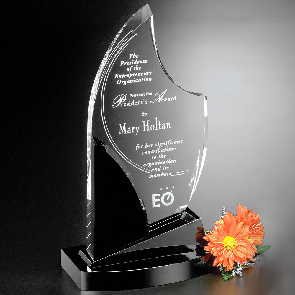 Panache Award 9"; sample personalization shown