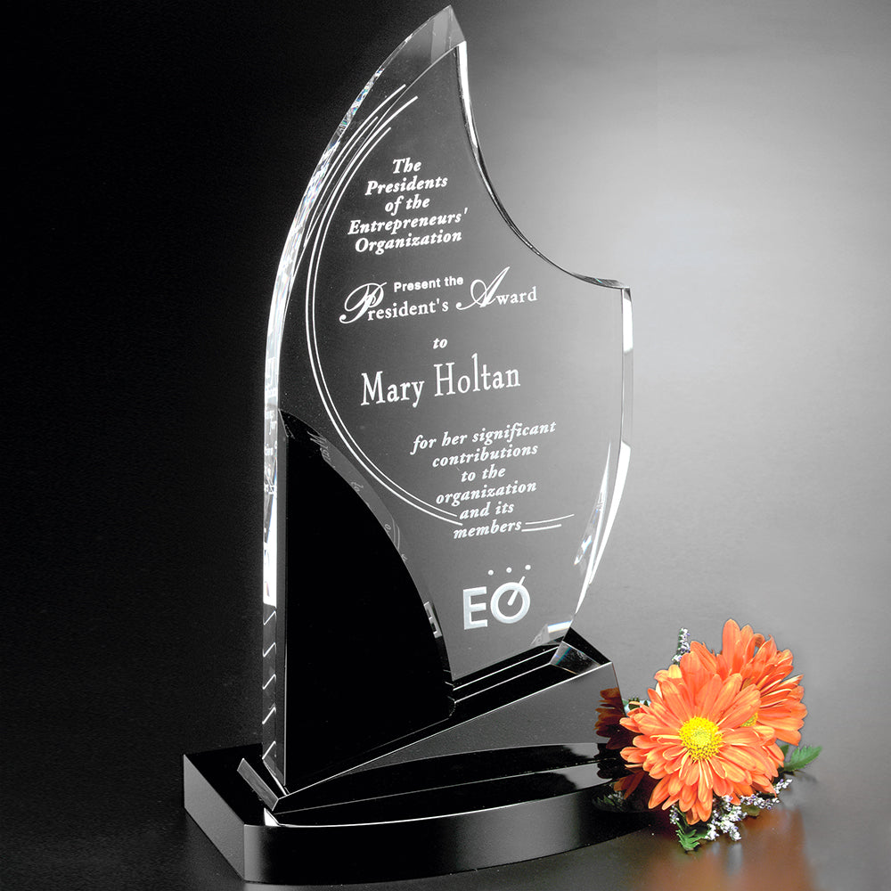 Panache Award 13"; sample personalization shown