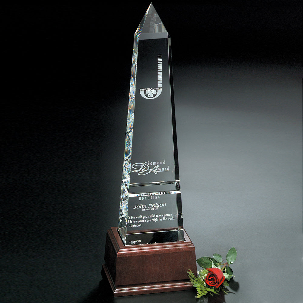 Pinnacle Peak 26" with Base; sample personalization shown