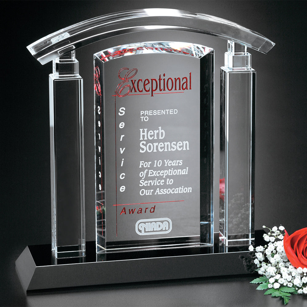 Portico Award 8-3/4"; sample personalization shown