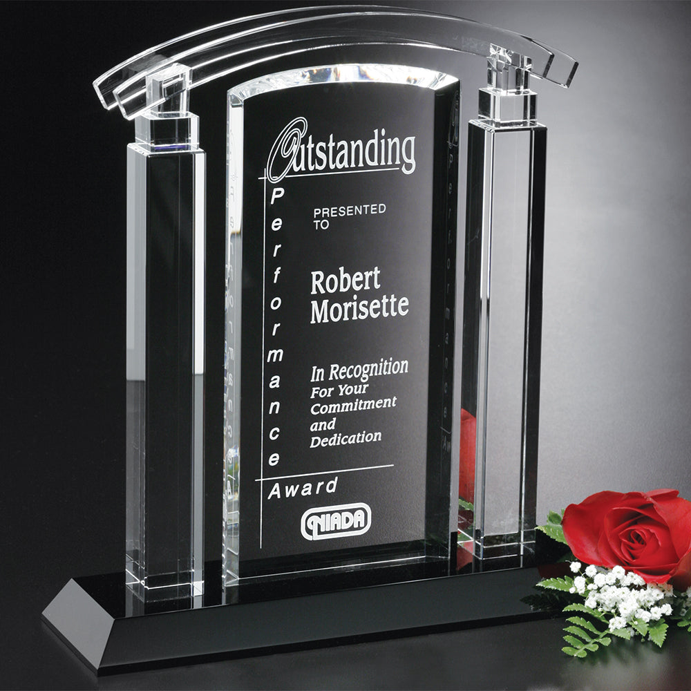 Portico Award 10"; sample personalization shown