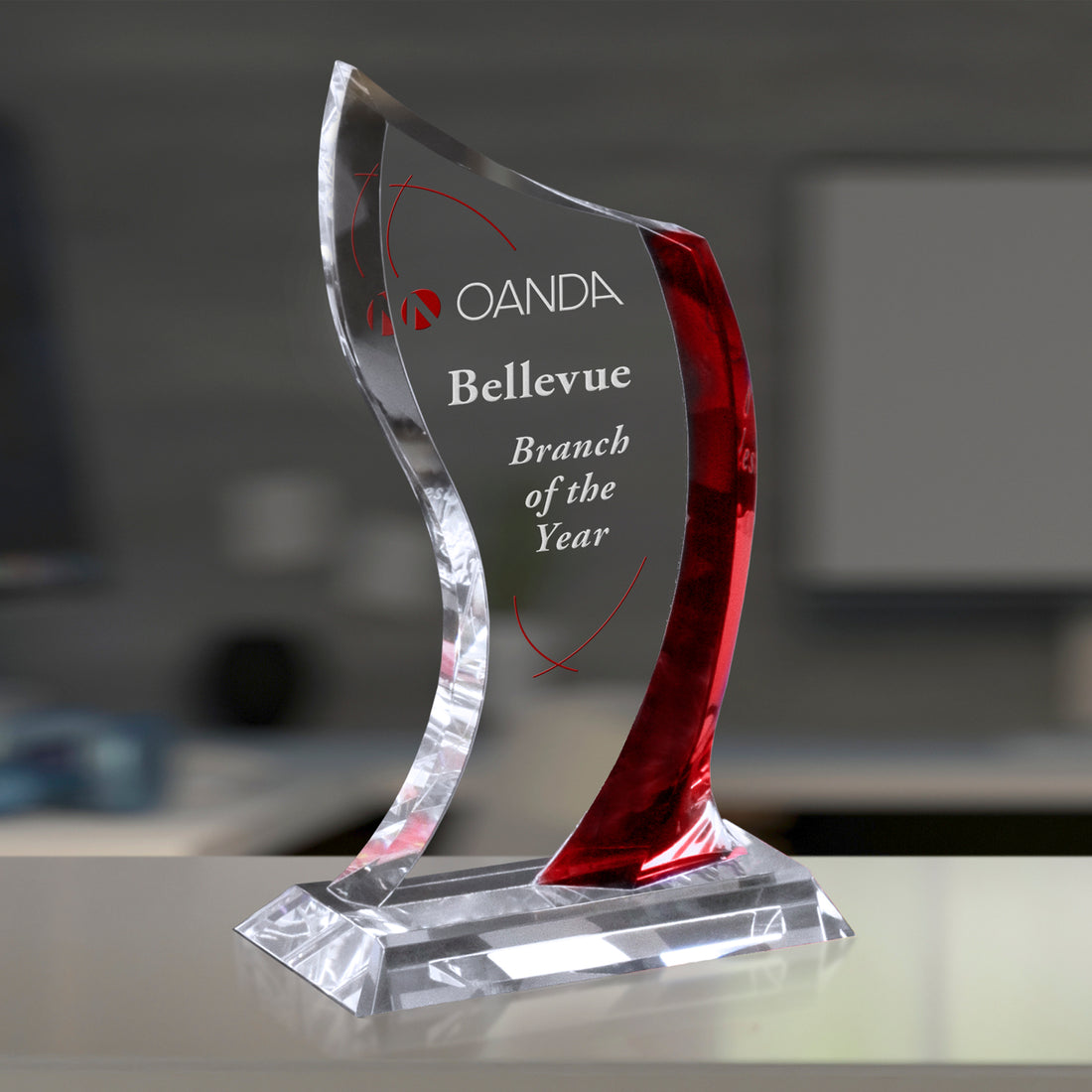 Potomac Ruby Award 8"; sample personalization shown