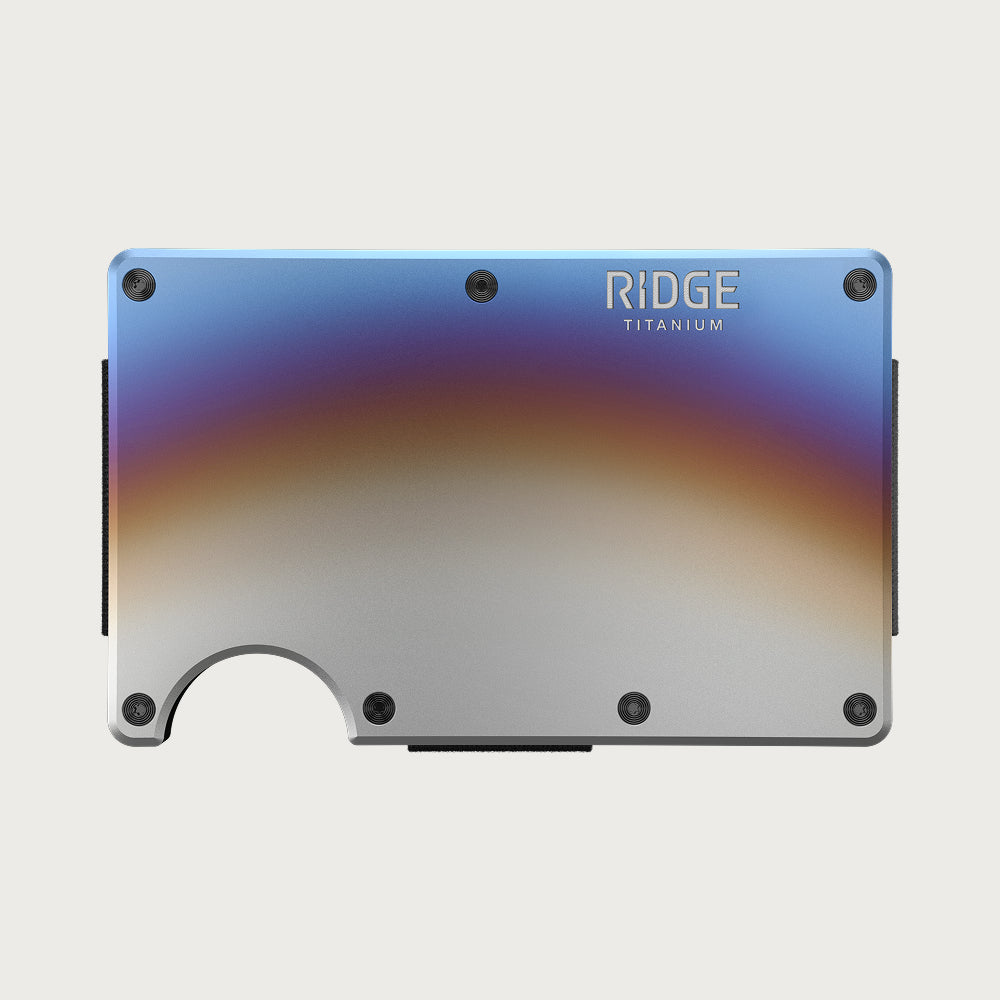 Personalized RIDGE Wallet - Burnt Titanium — Cash Strap