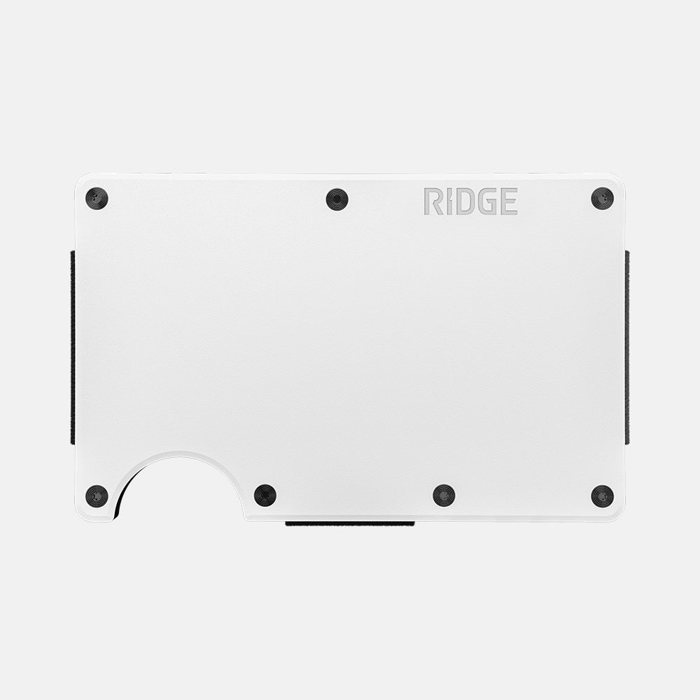 Personalized RIDGE Wallet - Polar White — Money Clip
