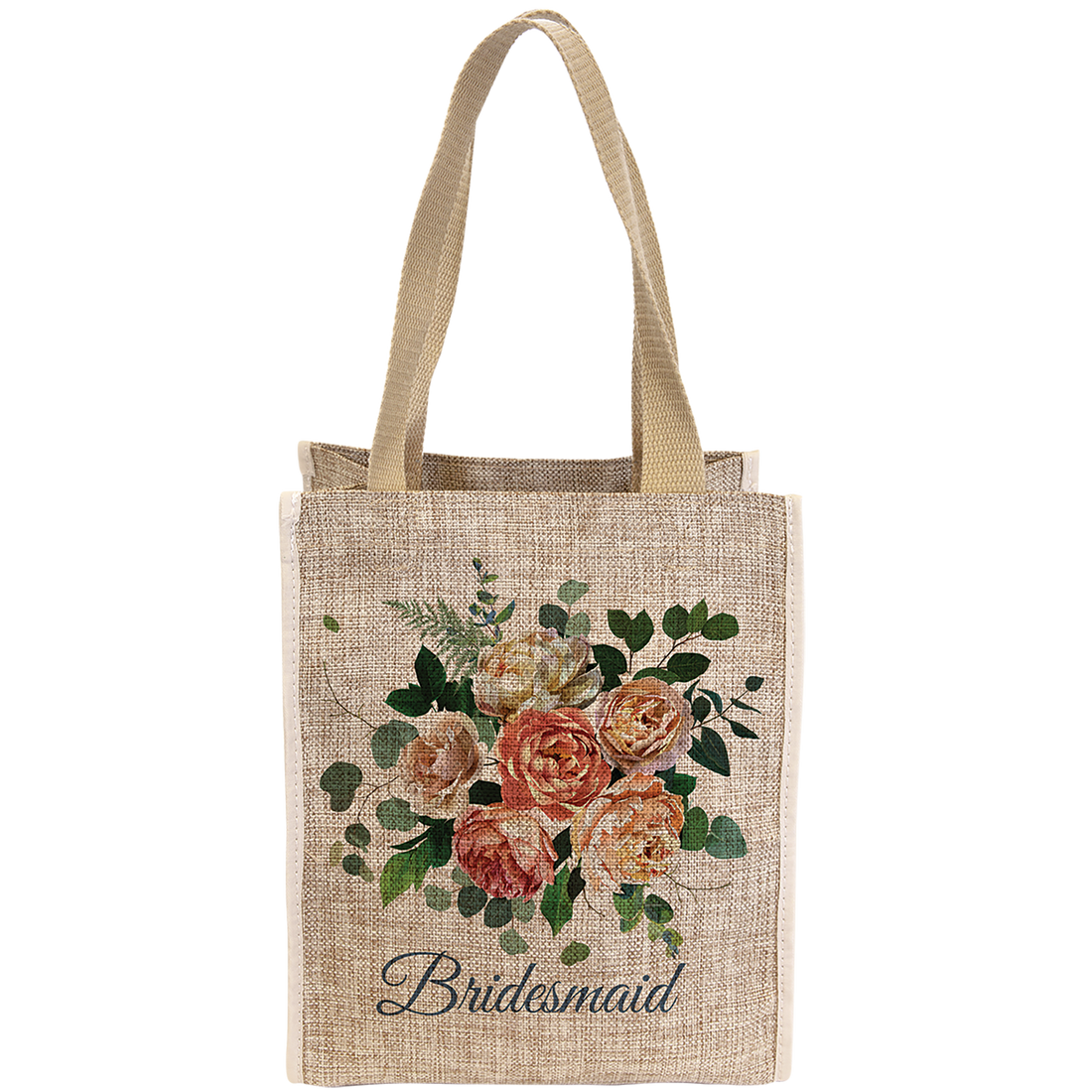 10" x 12" Burlap Sublimatable Gift Bag with 5 1/2" Gusset