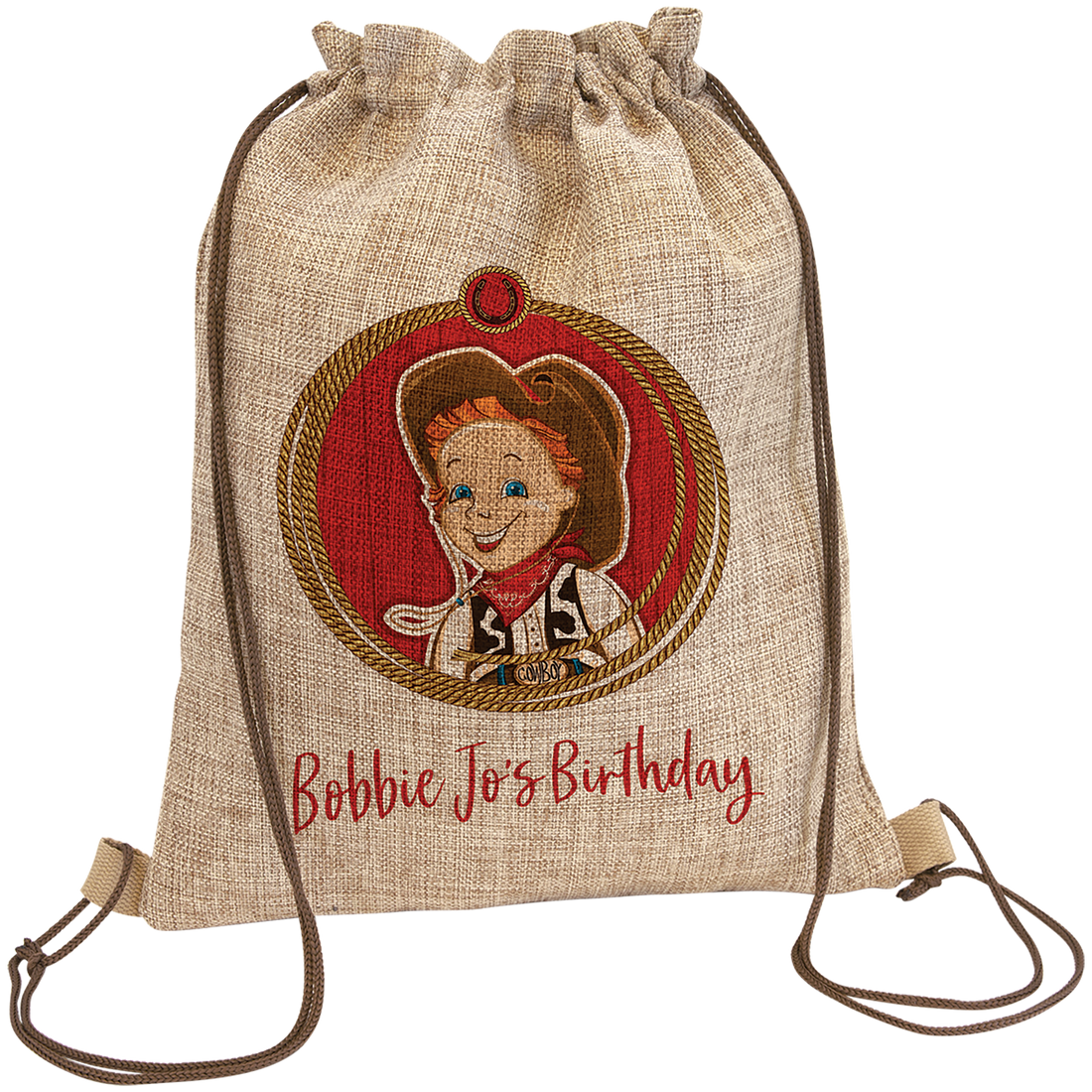 12" x  15" Burlap Sublimatable Back Sack