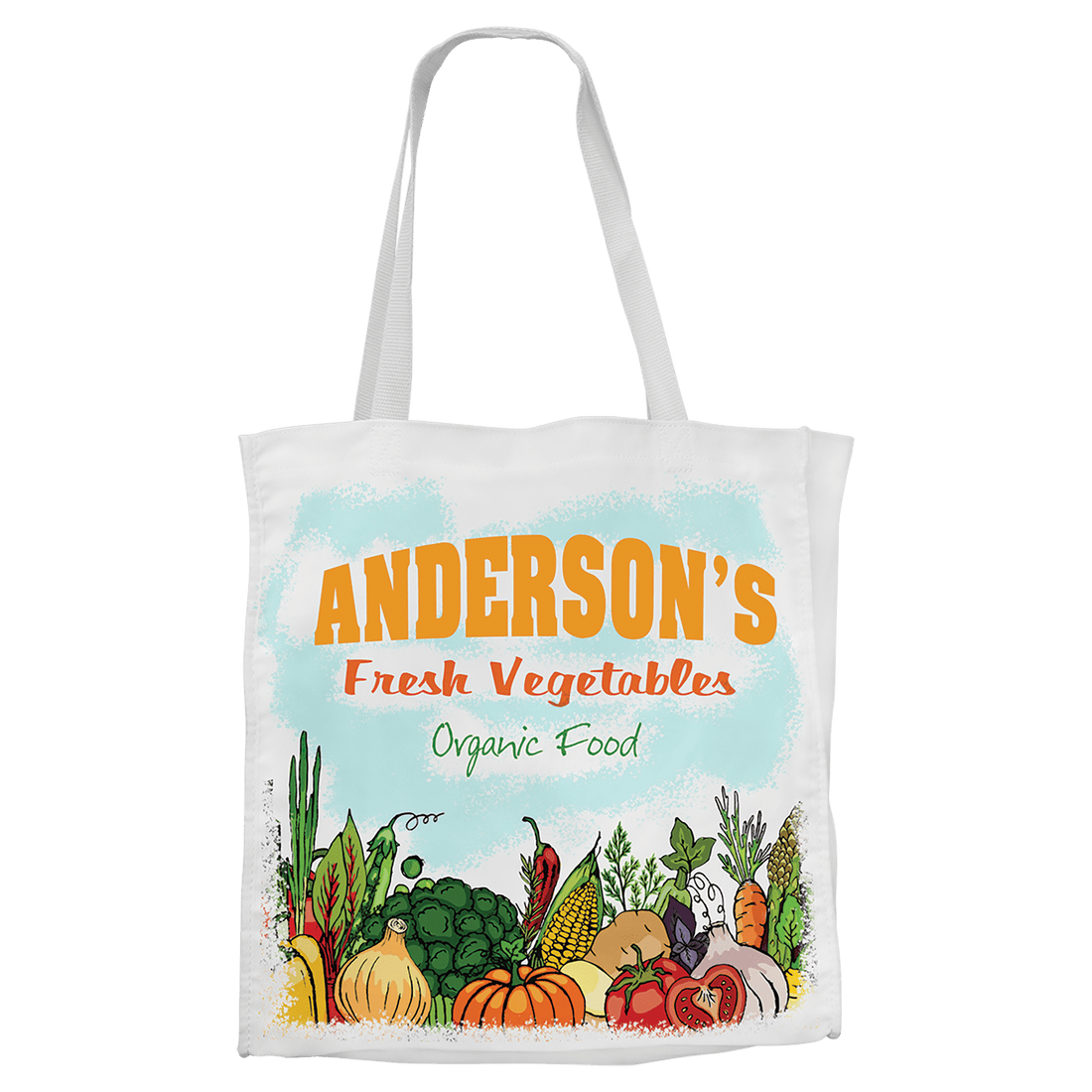 15 1/2" x 15 1/2" White Canvas Bag with 5" Gusset