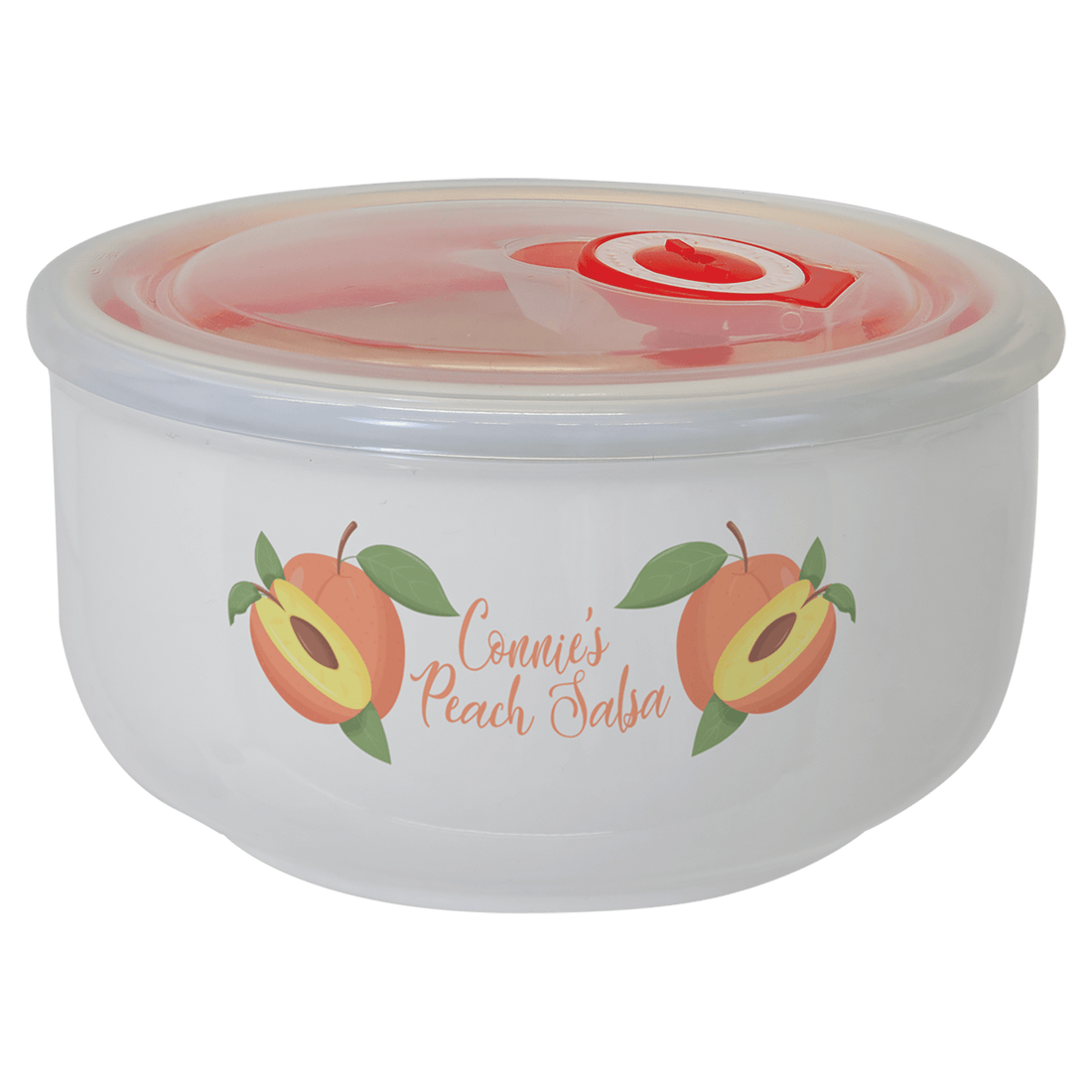 2.6" x 5" Ceramic Storage Bowl with Flexible Plastic Lid
