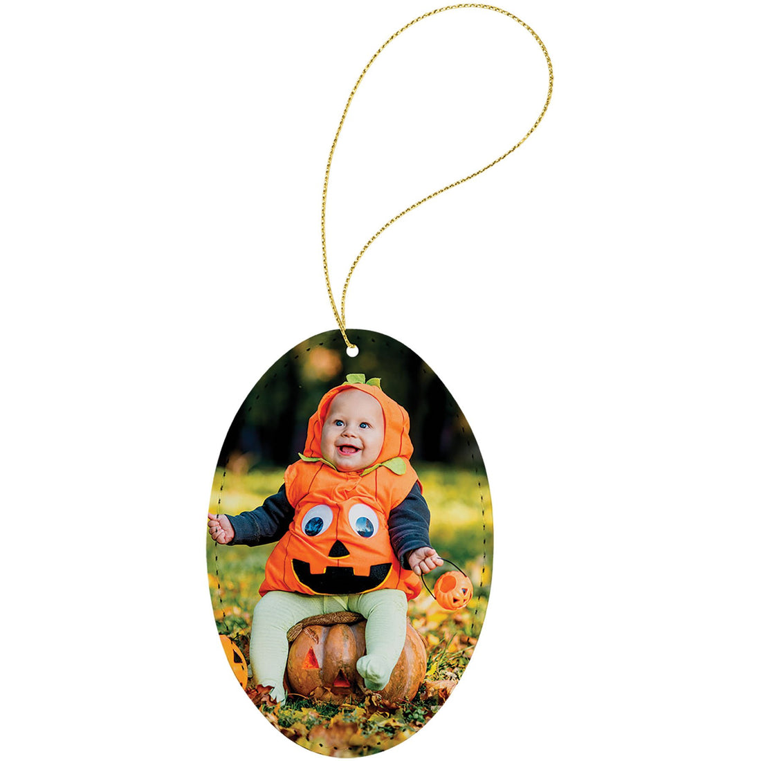 Subli-Tru Oval Ornament with Gold String