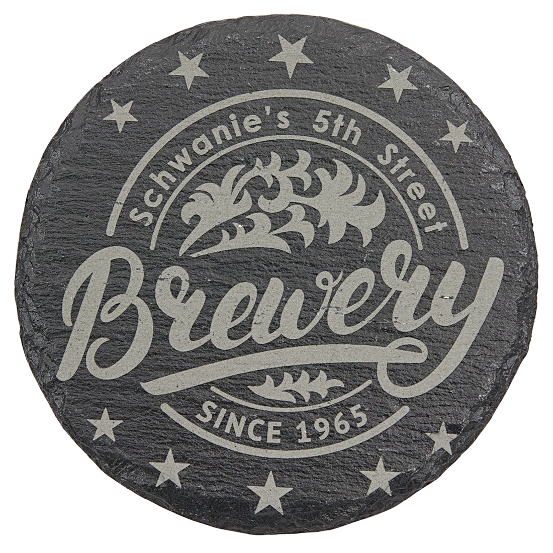 4" Round Slate Coaster