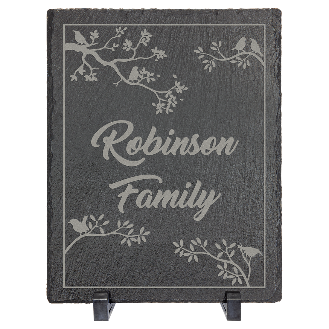 10" x 8" Rectangle Slate Decor with Plastic Feet