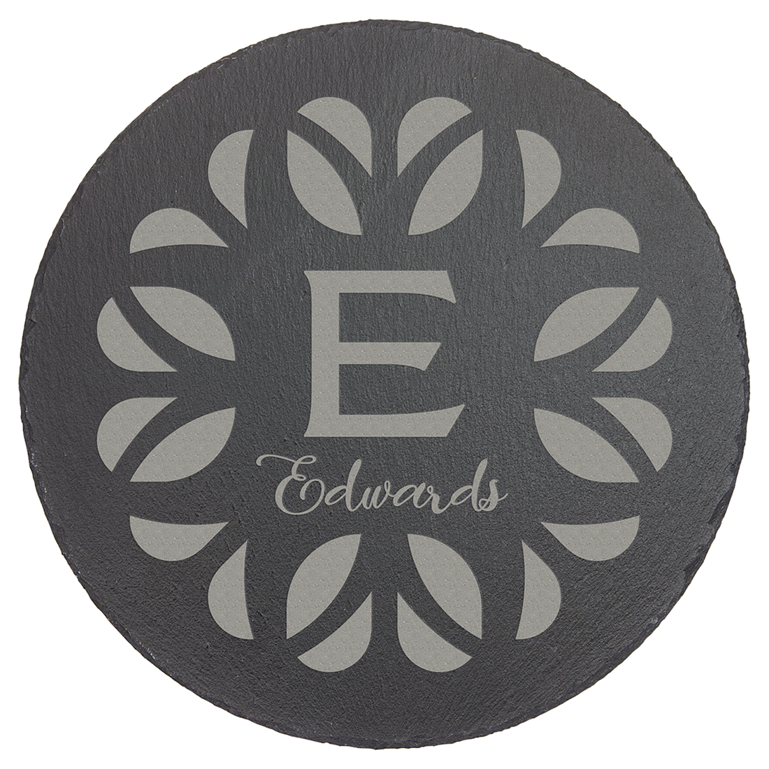 11 3/4" Round Slate Decor with Foam Pads