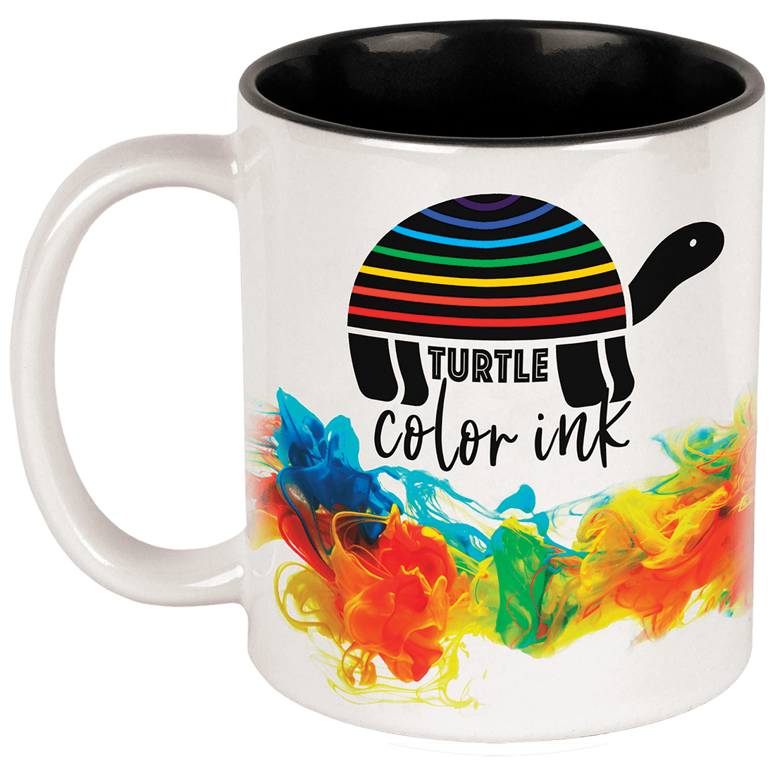 White/Black 11 oz. Sublimatable Ceramic Mug