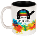 White Black 11 oz. Sublimatable Ceramic Mug