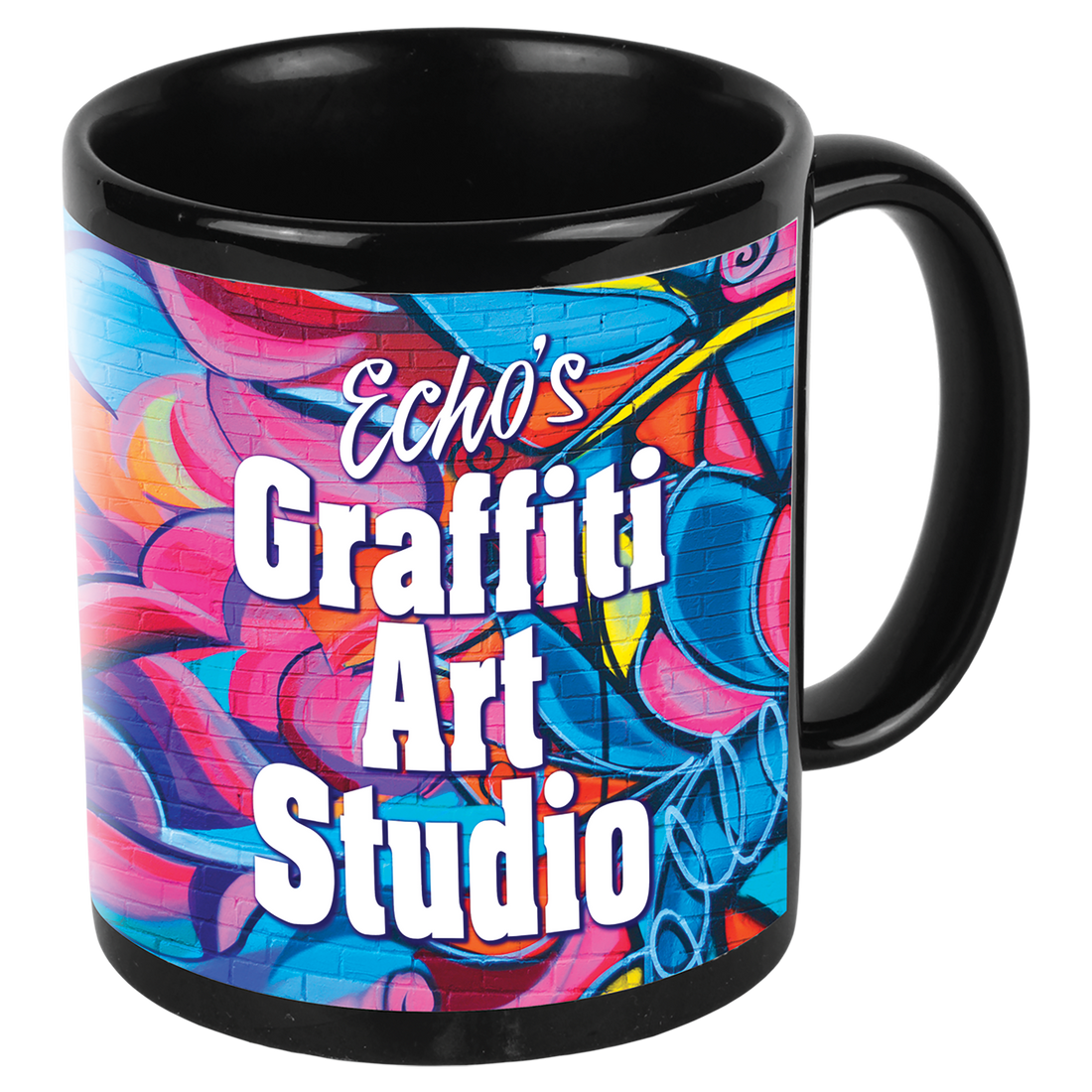 11 oz. Black/White Sublimatable Ceramic Banner Mug