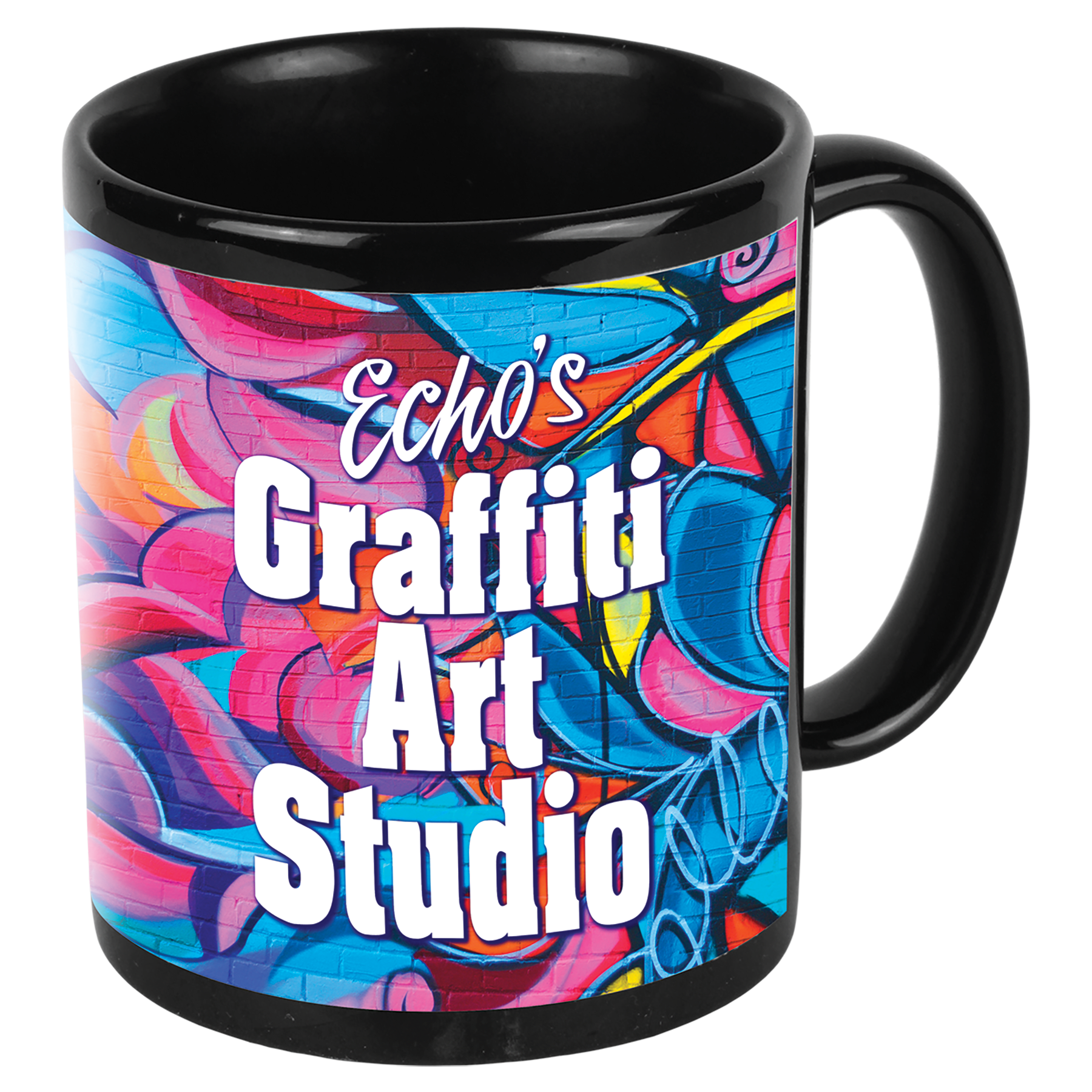 11 oz. Black/White Sublimatable Ceramic Banner Mug