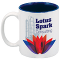 White/Blue 11 oz. Sublimatable Ceramic Mug