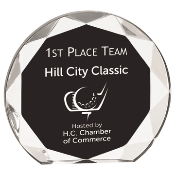 Black 5 1/2" Sunburst Acrylic