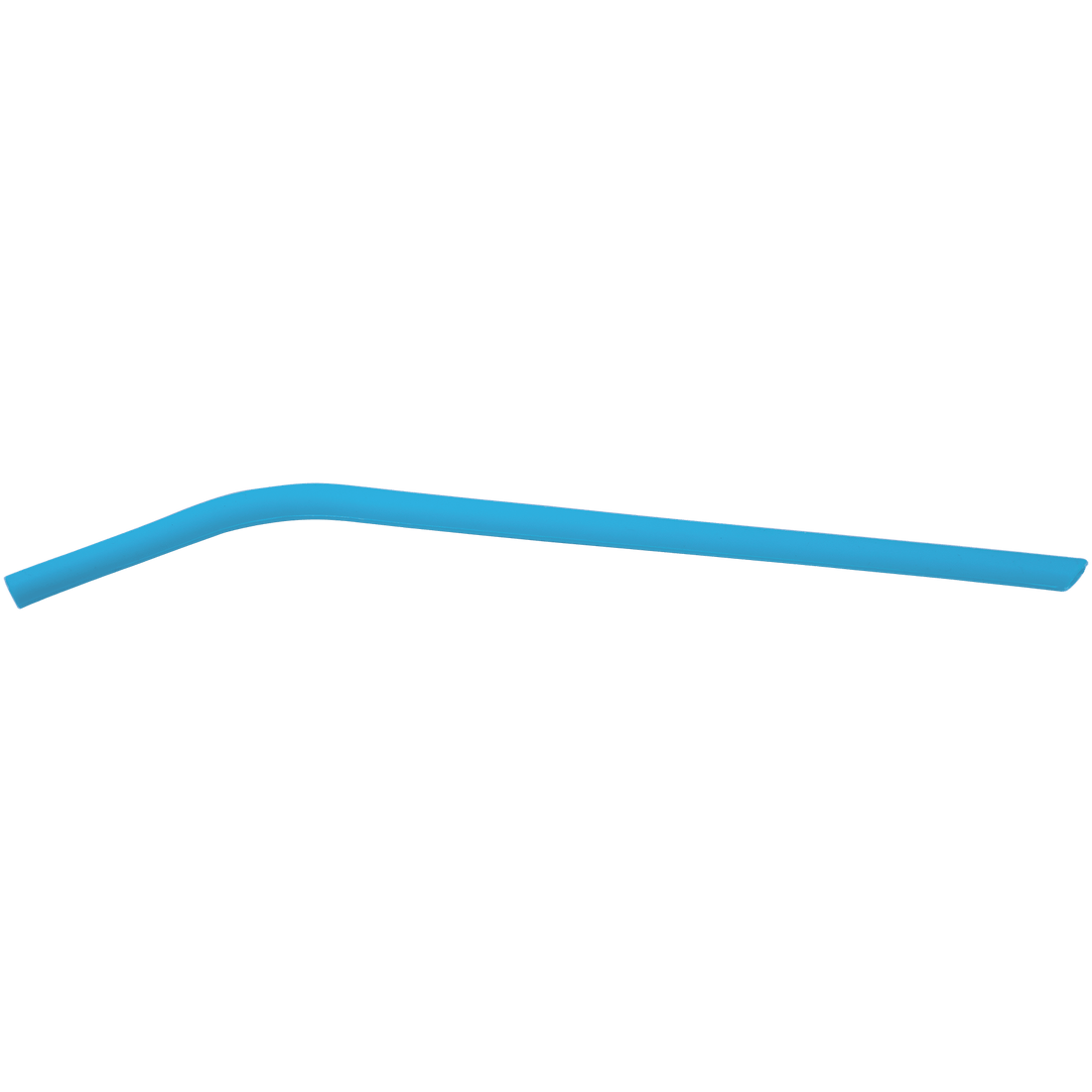 Blue 10" Small Silicone Straw