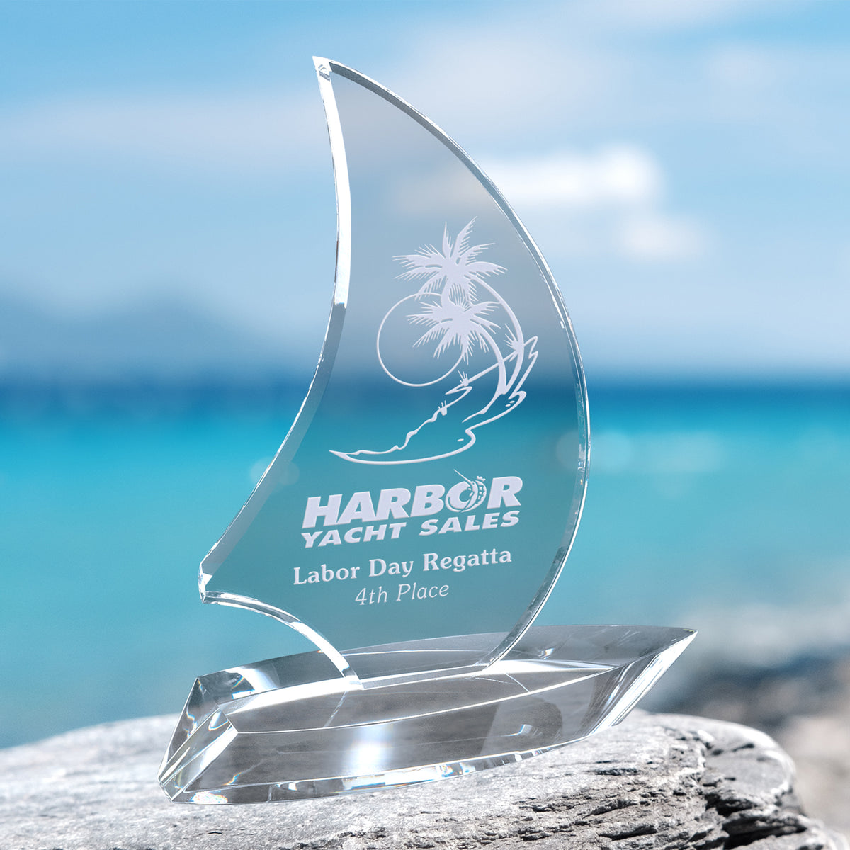 Sailboat Award 8"; sample personalization shown